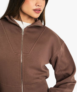 Sweat-shirt pour femme de haute qualité, confortable, anti-boulochage, à capuche, streetwear d'hiver, 380GSM, 100% coton polaire, surdimensionné, régulier - Product Image 5