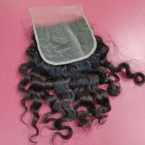 Extensiones de cabello humano Cierres virgen de cabello rizado Frontal de encaje y paquetes Sin procesar Kinky & Afro Deep Wave Styles Peluca humana - Product Image 2