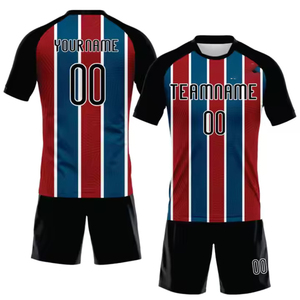 Maillot de football respirant 100% polyester de haute qualité ensemble d'uniformes de football pour adultes impression par sublimation personnalisée Style de confort supérieur - Product Image 1