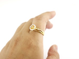 Bague empilable en argent sterling 925 avec fleur en diamant et pierres précieuses, faite à la main - Product Image 5