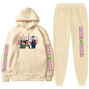 Nouvelle conception empilée survêtements pantalons de survêtement et sweats à capuche ensemble avec impression bouffante polaire fait chaud hiver évasé survêtements - Product Image 6