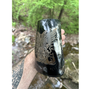 Tasse en céramique en corne de buffle personnalisable en gros, meilleure qualité, style Ins, décoration intérieure, mug à boire en corne naturelle de taille personnalisée - Product Image 2