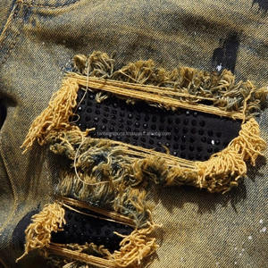 Shorts en jean déchirés respirants pour hommes 2026 – Style décontracté avec trous, bleu déchiré – Prix de gros - Product Image 6