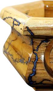 Grand bol en fil de bois en résine Lichtenberg fait à la main Qualité supérieure Qualité supérieure pour le tricot - Product Image 6