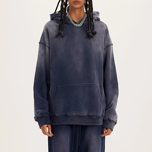 Vente chaude Nouveau Coton Sun Faded Pull Over Hoodies Respirant Durable Facile À Porter Plus Size Logo Personnalisé Conception Service OEM - Product Image 1