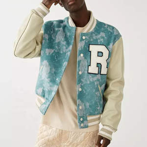 Nuevo 2025 OEM personalizado de alta calidad colorido manga larga parche Chenille bordado Streetwear Letterman Varsity chaqueta para hombres - Product Image 5