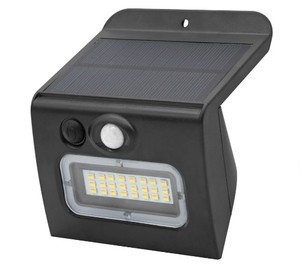 Egoda black <b>LED</b> solar <b>light</b> with <b>sensor</b>, 3W, 3000K/4000K/6000K (GSC 200210026) - Product Image 1
