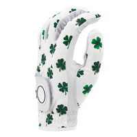 Gants de golf en cuir Cabretta de qualité supérieure avec marqueur de balle magnétique - Design respirant à motif trèfle pour hommes et femmes