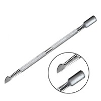 Pousse-cuticules en acier inoxydable réutilisable de haute qualité avec logo personnalisé et design à double tête pour manucure et pédicure