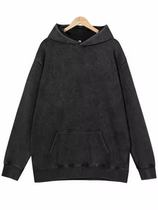 เสื้อฮู้ดแขนยาวทรงปกติสำหรับผู้ชาย ผ้าฟลีซวินเทจ 300gsm ซักกรด ล้างสีแบบ Stone Wash ระบายอากาศได้ดี เป็นมิตรต่อสิ่งแวดล้อม สไตล์สตรีทแวร์ - Product Image 5