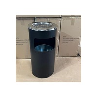 Poubelle de bureau DB-07 de 4 gallons, poubelle ronde en acier inoxydable, poubelle commerciale, poubelle en métal, bac à déchets