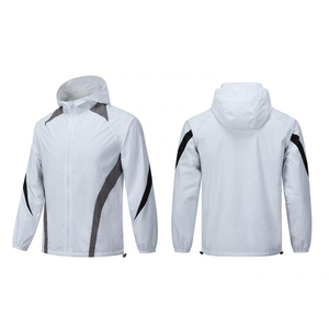 Vêtements de sport pour hommes, tenue de sport de plein air, logo brodé, survêtement pour hommes, 2 pièces, capuche, tenue de sport décontractée - Product Image 2