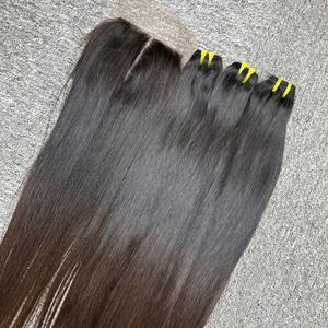 Extensiones de cabello Remy virgen crudo de alta calidad 100% Vietnam punta marrón hueso recto chino extensiones de cabello tejido máquina Doble - Product Image 5