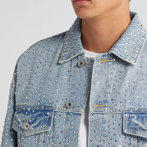 Veste en jean style décontracté pour hommes, veste à boutons vintage, vestes en jean 100% coton à la mode - Product Image 4