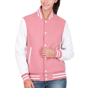 Chaqueta universitaria de invierno hecha a medida, nuevo estilo, tela transpirable informal, logotipo bordado personalizado para mujer, chaqueta universitaria - Product Image 1
