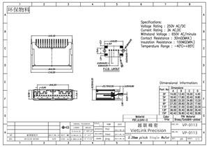Proveedor de Conectores de Clavija y Hembra de Vietnam, Conector de Clavija Recta de Fila Única de 2.20 mm, Conector FFC y FPC - Product Image 2