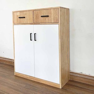Meuble à chaussures minimaliste à 4 niveaux en bois naturel KG68065, convertible et extensible pour usage domestique - Product Image 4