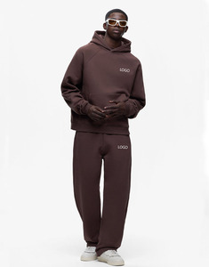 MOE Streetwear de luxe, sweat-shirt d'hiver imprimé de haute qualité à double couche 400GSM, manches raglan, sweat-shirt oversize, ensemble jogging unisexe - Product Image 1