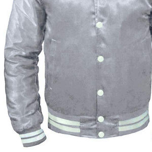 Chaqueta de Satén Personalizada para Hombre con Cuello Alto, Logotipo Frontal, Color y Talla Personalizables, Secado Rápido, Transpirable, Chaqueta Casual de Invierno - Product Image 3