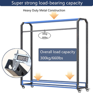 Jh-mech lớn dệt vải hiển thị giá với có thể điều chỉnh treo Rod di chuyển tổ chức chủ vải cuộn lưu trữ kim loại kệ - Product Image 3