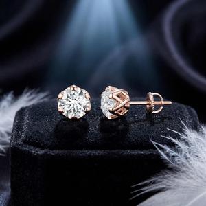 1 Ct Lab Grown Diamond <b>Stud</b> <b>Earrings</b> 925 Sterling Silver & 14K Solid Gold OEM ODM Wholesale Supplier - Product Image 2