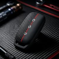 Casing Kunci Mobil Silikon Sporty Premium untuk Geely EX5 Starray, Pelindung Fob Matte Sarang Lebah, 9 Warna Grosir