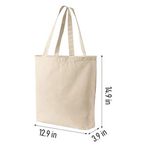 กระเป๋าผ้าใบแคนวาสแบบสั่งทำกระเป๋าถือแฟชั่นทำจากผ้าฝ้ายธรรมชาติ - Product Image 3