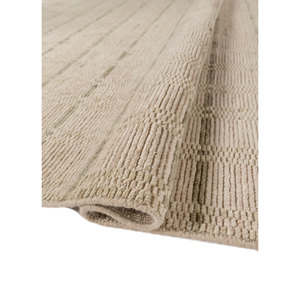 Tapis en laine tissé à la main Contour Gold, grand modèle à rayures et motifs orientaux, style bohème, pour chambre à coucher, salon, adapté aux adolescents - HWL-447 - Product Image 2