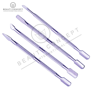Poussoir à cuticules et outil de nettoyage des ongles en acier inoxydable Poussoir à cuticules à double extrémité pour le soin des ongles de précision Écologique - Product Image 4