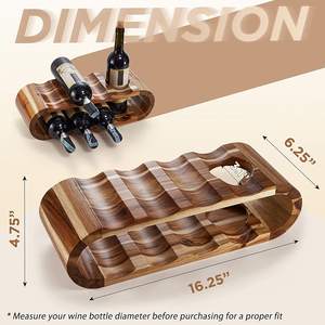 Prêt à expédier casier à vin 8 bouteilles avec un trou casiers à vin en bois comptoir casiers à vin en bois - Product Image 5