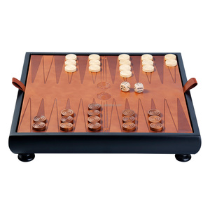 Backgammon <span class=keywords><strong>2</strong></span> trong <span class=keywords><strong>1</strong></span> và quân cờ hộp cờ vua đặt sơn da cao cấp trò chơi gia đình Câu Đố phổ biến - Product Image 4