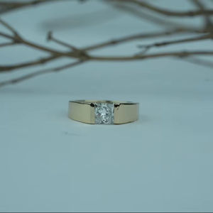 Bague en diamant de laboratoire de luxe coupe princesse VS1 clarté IGI SGL certifié or rose or argent fournisseur en gros - Product Image 1