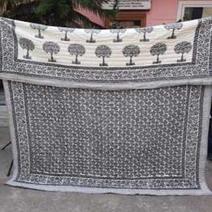 Venta al por mayor de mantas acolchadas de algodón de tela estampada en bloque edredón Reversible ropa de cama de invierno para el hogar edredones tamaño King - Product Image 6