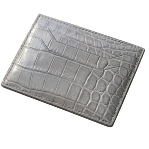 Portefeuille en cuir à double pli, texture alligator, portefeuille court, cuir de crocodile, portefeuille classique pour homme, portefeuilles en véritable cuir d'alligator - Product Image 2