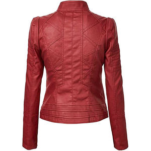 Chaquetas de Cuero para Mujer de Alta Calidad, Moda Femenina, Cuero de Piel de Oveja Original, Talla Personalizada, OEM - Product Image 2