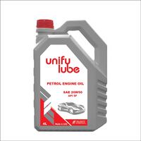 Huile moteur Unify Lube SAE 20W50 SF, lubrifiant automobile, huile de base certifiée ISO9001, prix économique, fabricant de Dubaï