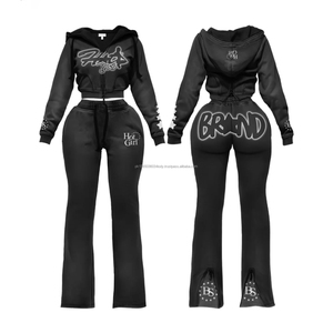 Conjunto Deportivo de Dos Piezas para Mujer, Top Corto y Pantalones Jogger de Alta Calidad, Modelo 2026 - Product Image 3