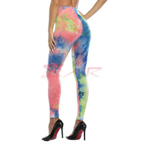 Mallas de sublimación cómodas de compresión de cintura alta Pantalones de yoga impresos con logotipo personalizado Ropa deportiva de punto con material cómodo - Product Image 6