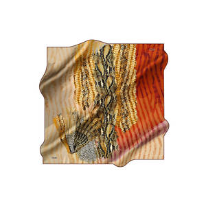 Écharpe en satin de soie vintage à motif de pois pour le printemps et l'automne - Product Image 1