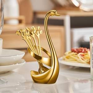 Cuillère de mariage en cuivre pur fait à la main gravé Temple symbole spirituel Design plaqué or longue poignée légère écologique pour - Product Image 5