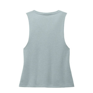 Camisetas sin mangas de poliéster 100% para mujer de alta calidad, pedidos personalizados de tela de punto compatibles con ropa de entrenamiento para Yoga, diseño liso - Product Image 3