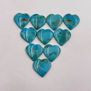 Turquesa Natural de Alta Calidad de Muhave, Gema Suelta en Forma de Corazón, Personalizable para Joyería DIY con Cuentas de Concha, Hueso y Coral - Product Image 2