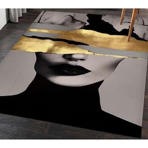 Alfombras Abstractas con Diseño de Mujer, Alfombras Doradas con Diseño de Mujer, Alfombras Modernas, Alfombra Goblen - Product Image 2
