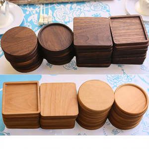 Sous-verres ronds en bois rustiques et naturels pour protéger les surfaces à la maison et en cuisine - Product Image 3