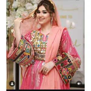 Afghan Kuchi Tribal Women Dresses 100% High Quality Fabric Women's <b>Wedding</b> Bridal Dress Lace Decoration Afghani Women's Clothing - Product Image 2