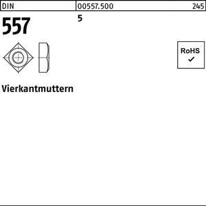 น็อตสี่เหลี่ยม M6 M5 DIN 557 แพ็ค 100 ชิ้น - Product Image 1