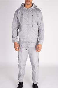 Vêtements de jogging d'été pour hommes personnalisés, 100% polyester, respirant, coupe-vent, survêtement décontracté, coupe-vent, imperméable, nylon, vente en gros - Product Image 5