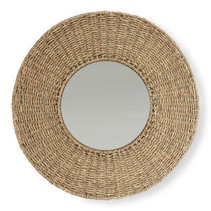 Big sea grass <b>wall</b> <b>hanging</b> <b>mirror</b> lowest cost large <b>mirrors</b> with top quality seagrass fiber frame - Product Image 1
