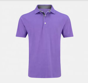 Polos pour hommes de première taille avec extensible et séchage rapide Chemise de golf en polyester spandex vierge avec logo personnalisé - Product Image 2