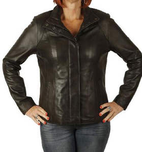 Concevez votre propre veste en cuir pour femme de haute qualité avec doublure en nylon, imperméable et coupe-vent, manches longues, meilleur prix - Product Image 4
